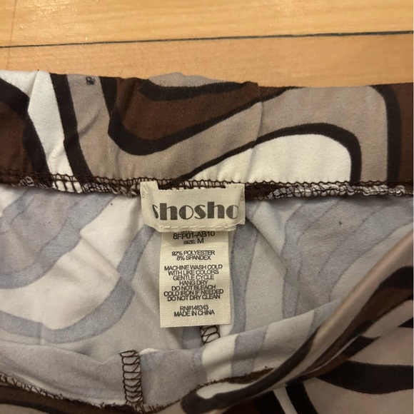 shosho Brown Patterned Stretch Pants - Picture 2 of 2